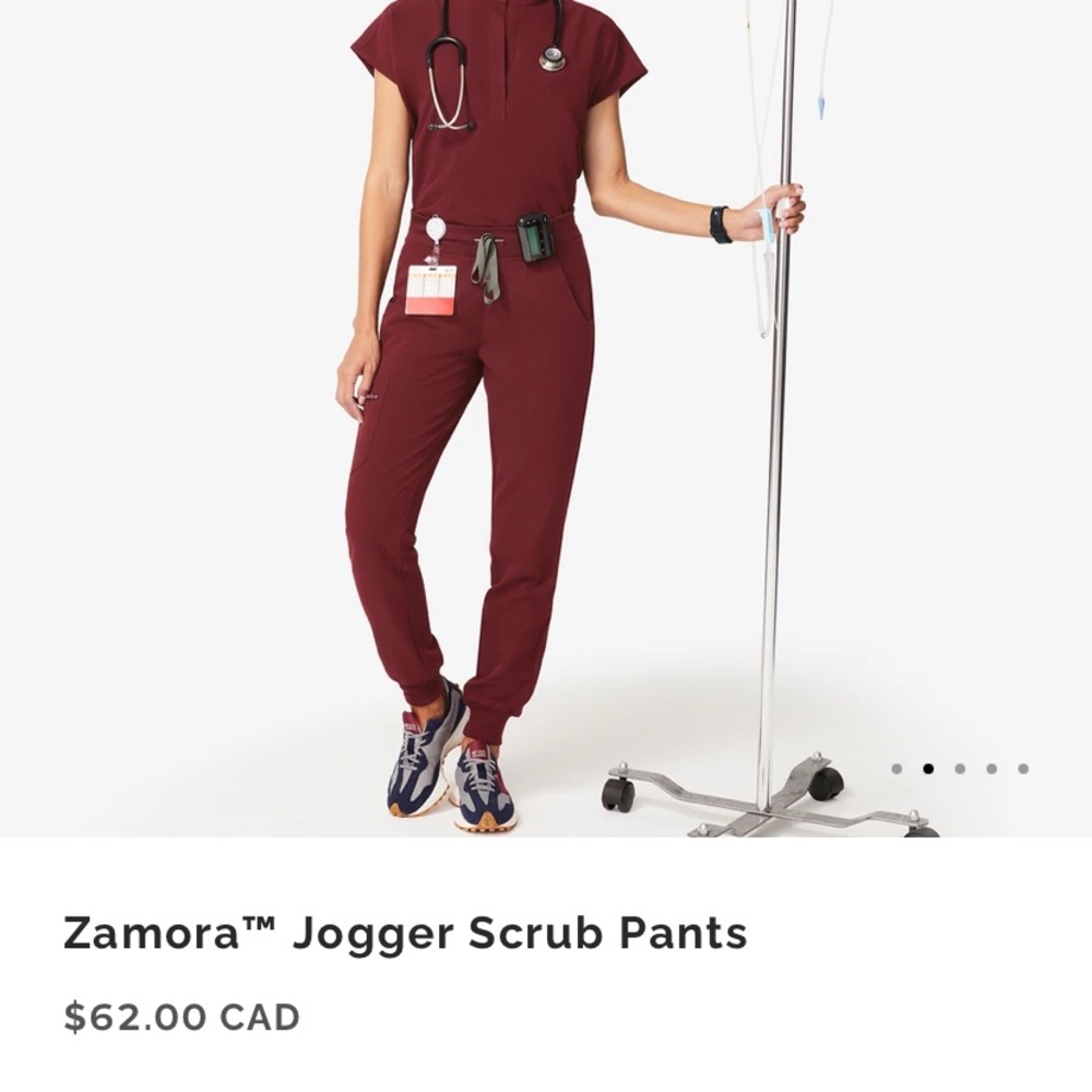 Figs, Burgundy Zamora Jogger